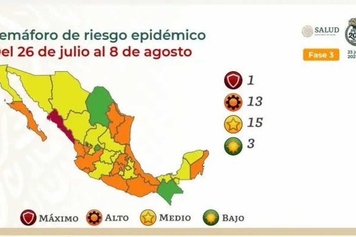 La SSA puso a Yucatán con semáforo amarillo