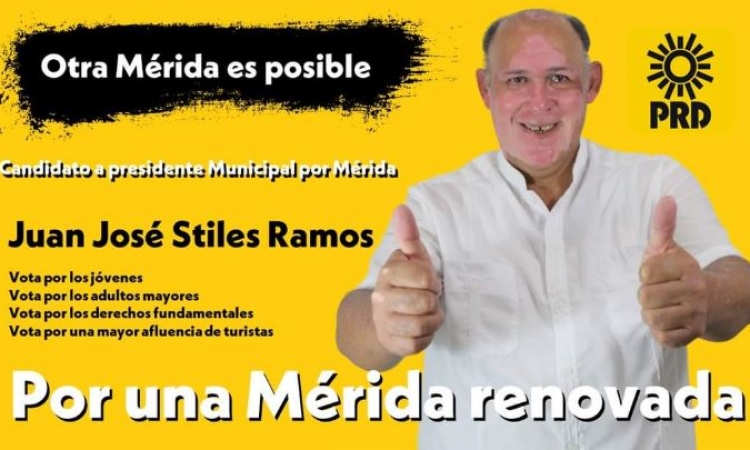 Juan Styles candidato del PRD a la Alcaldía de Mérida.