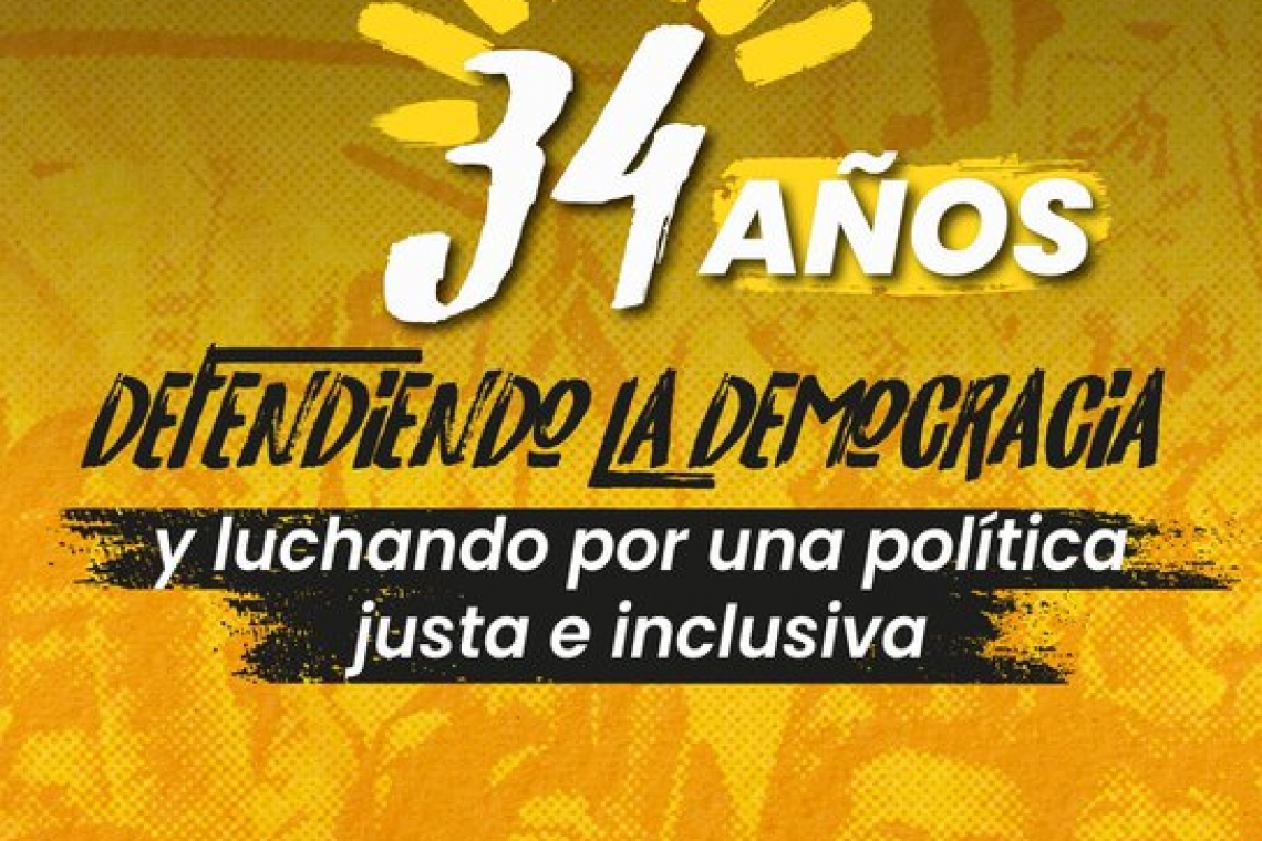 El PRD festejó su 34 Aniversario refrendando sus principios.