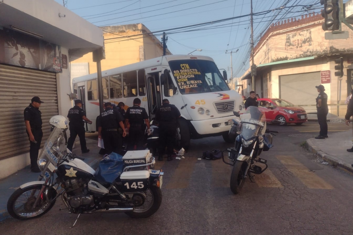 Un camión le aplastó un pie