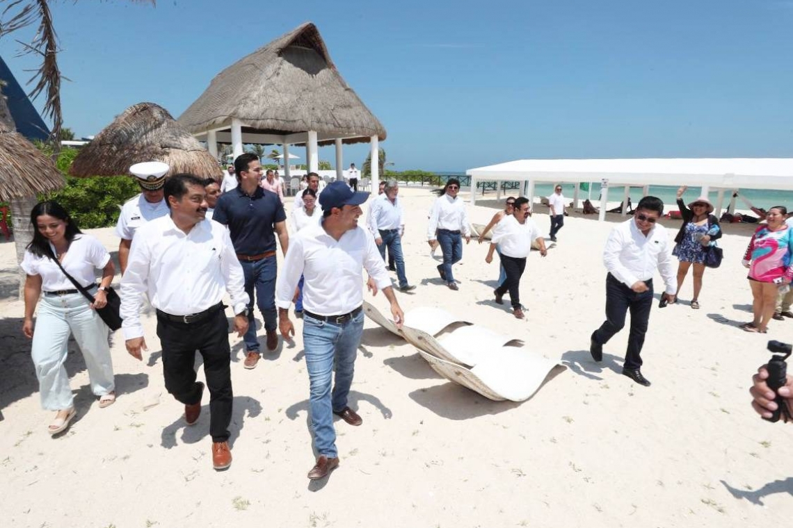 El Gobernador Mauricio Vila Dosal supervisó la modernización del Hotel Costa Club en el puerto de Yucalpetén