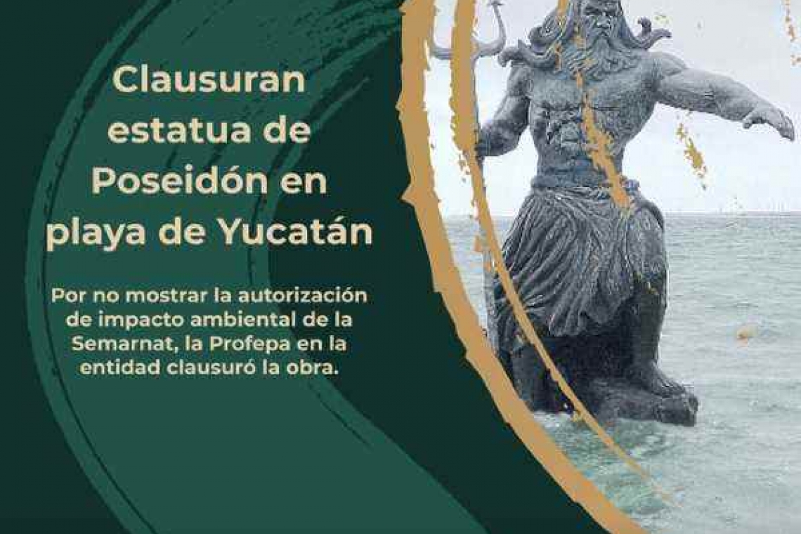 Clausuraron la estatua de Poseidón