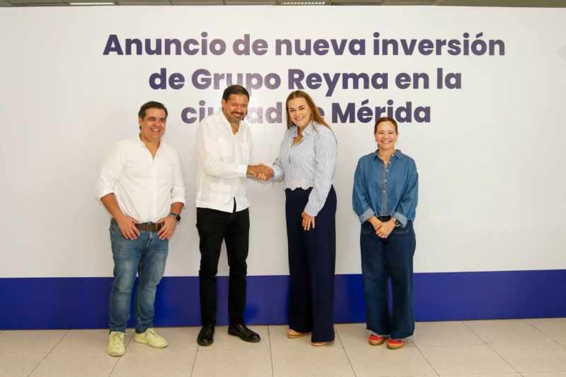 Cecilia Patrón anuncia inversión de Grupo Reyma por 40 MDD, con más de 350 empleos directos en Mérida.