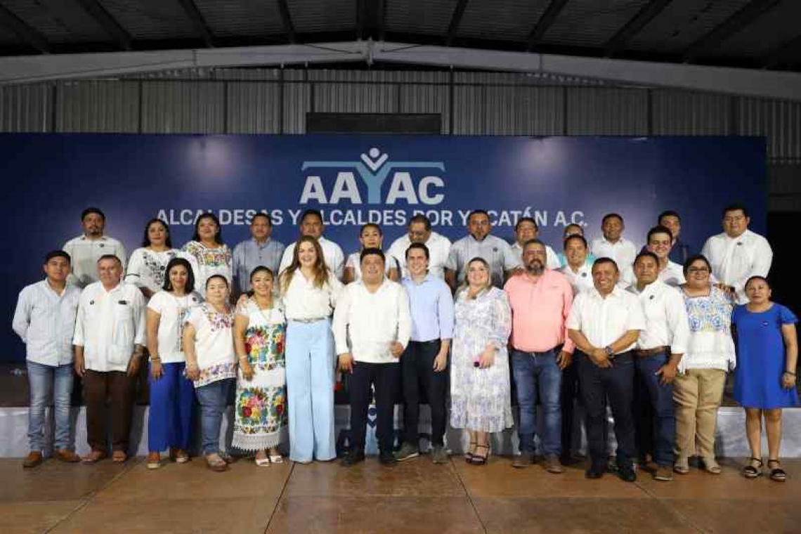 Edwin Bojórquez, Alcalde de Kanasín, toma protesta como Presidente de la asociación ‘Alcaldesas y Alcaldes por Yucatán (AAYAC)