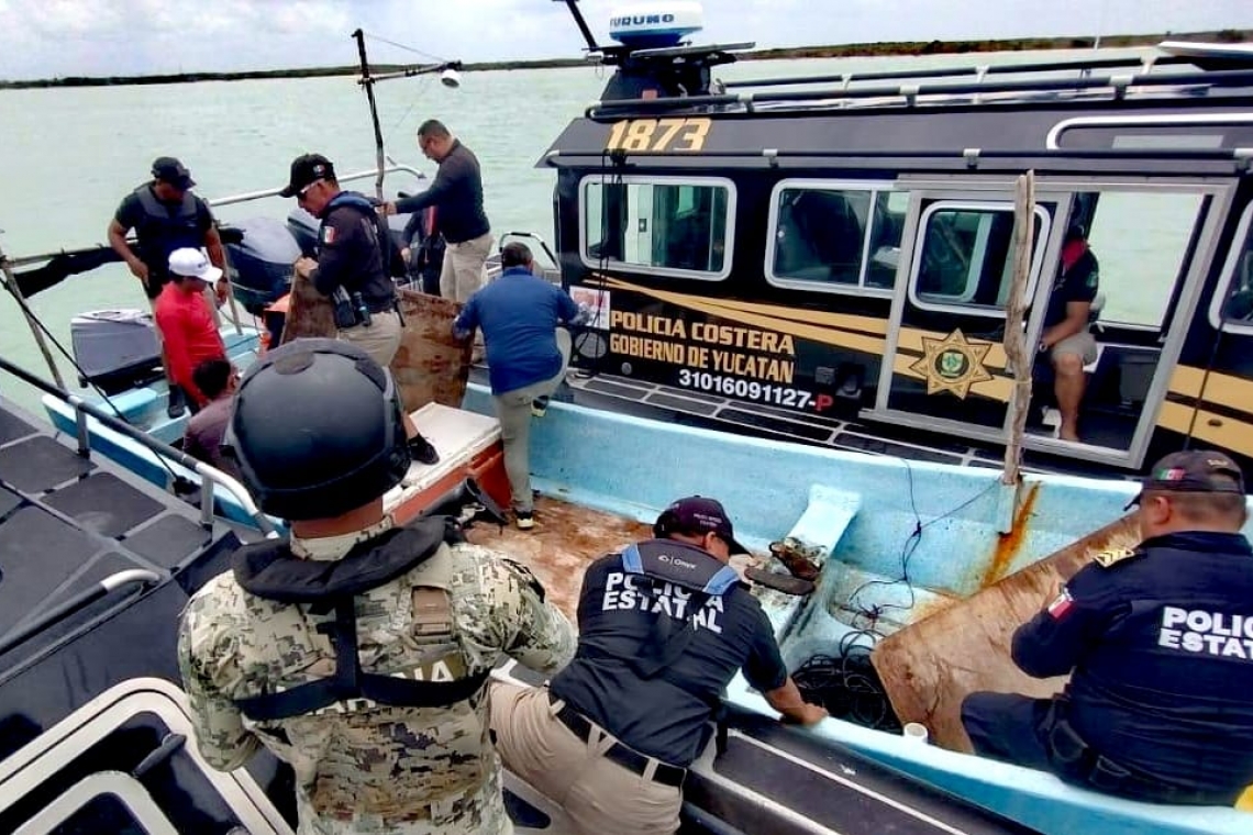 Autoridades frenan pesca furtiva en Celestún