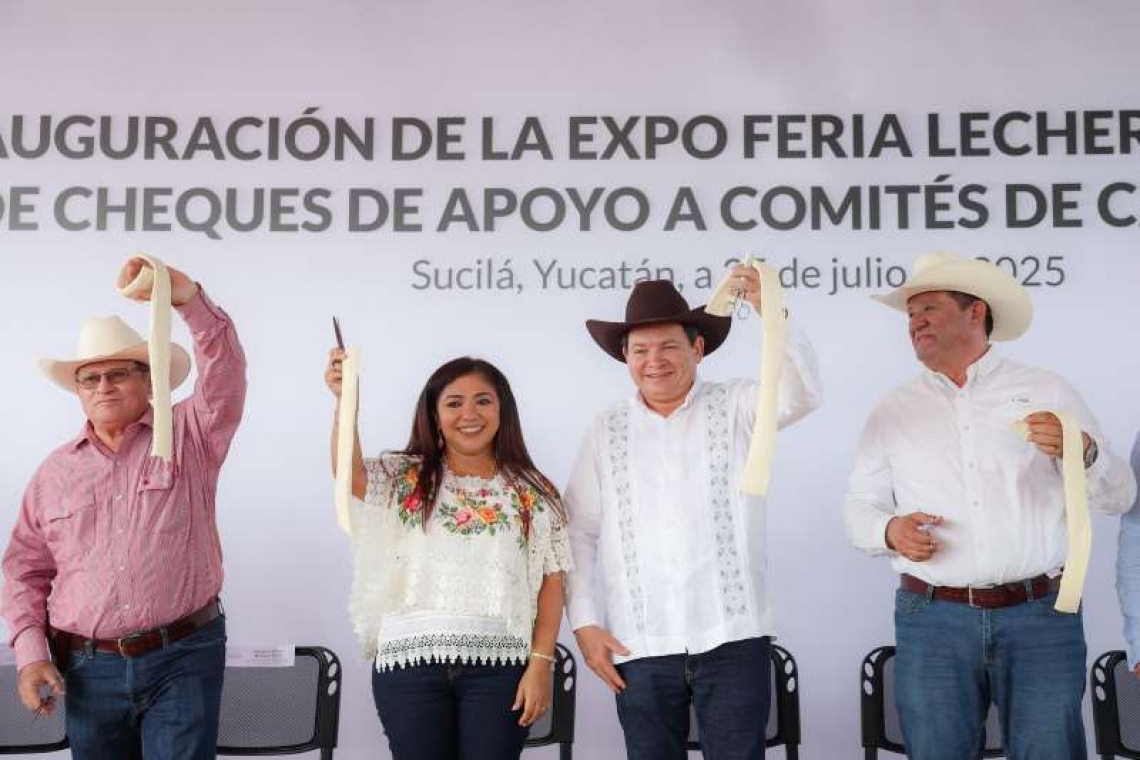 Subsidio para la leche y más caminos sacacosechas anunció el Gobernador de Yucatán en la Expo Feria Lechera Sucilá 2025