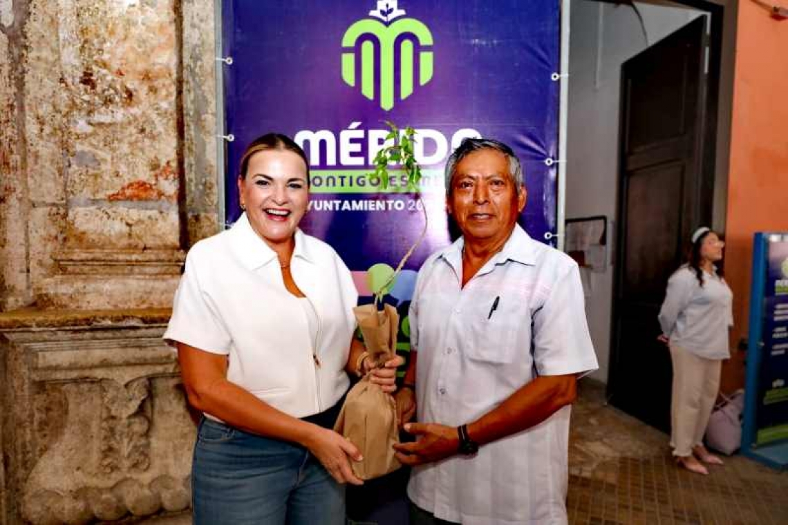 En cada jornada de atención ciudadana, cientos de familias adquieren un árbol para una Mérida más verde: Cecilia Patrón.