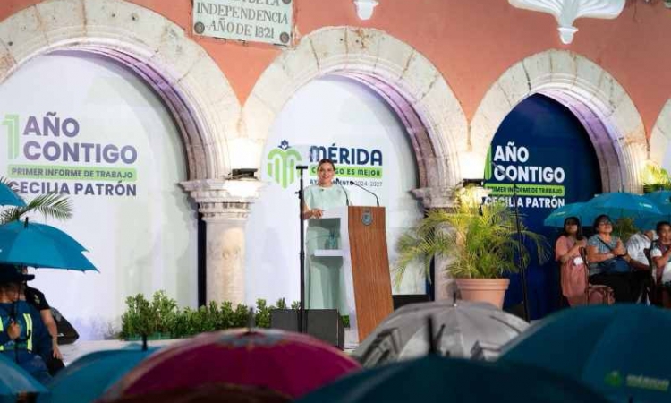 Primer informe de gobierno de la alcaldesa de Mérida, Cecilia Patrón Laviada