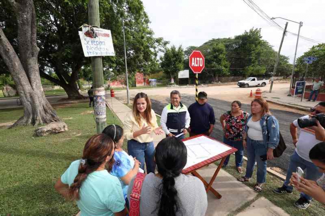 De sur a norte hacemos más calles que mejoran la vida de las y los meridanos: Cecilia Patrón.