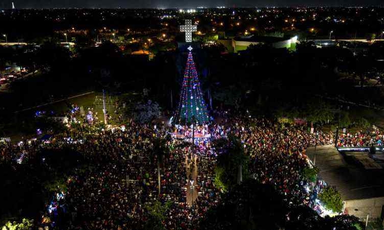 Mérida Brilla llega al parque La visita de Juan Pablo II.