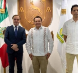 Gobierno del Estado supervisa avances del Puerto de Altura de Progreso.