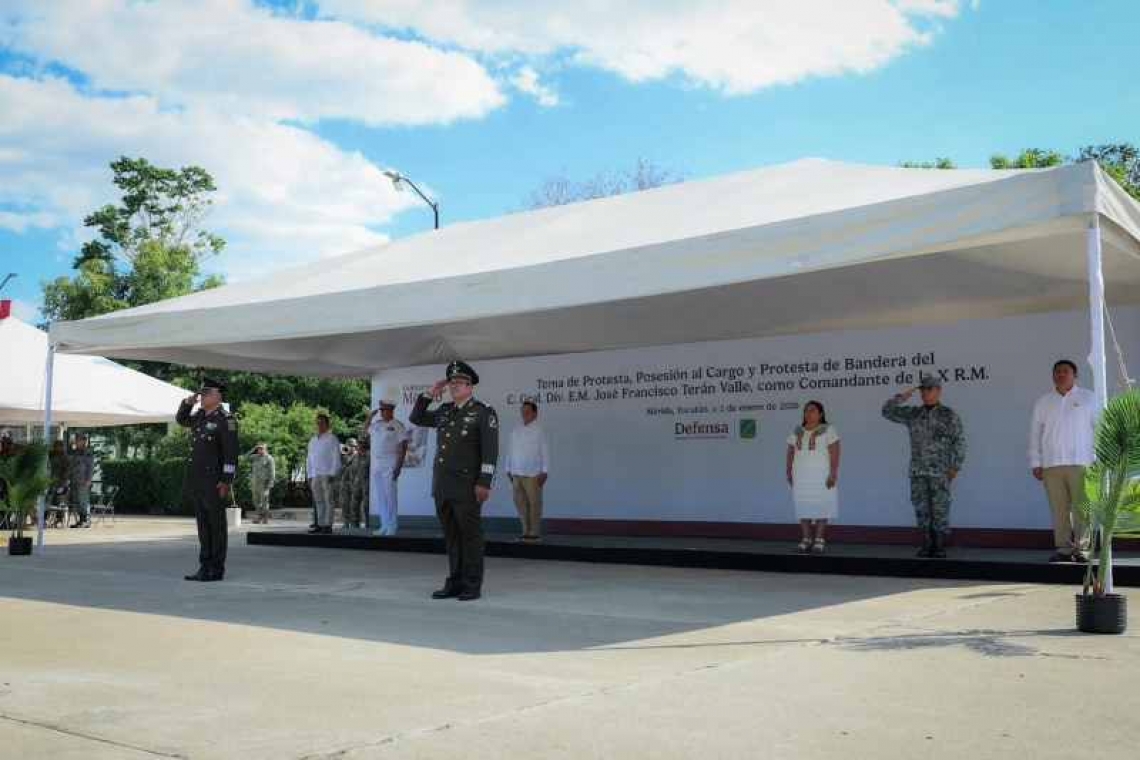 Toma de protesta del nuevo comandante de la Décima Región Militar, en una ceremonia que consolida la coordinación institucional para fortalecer la seguridad y el bienestar regional.