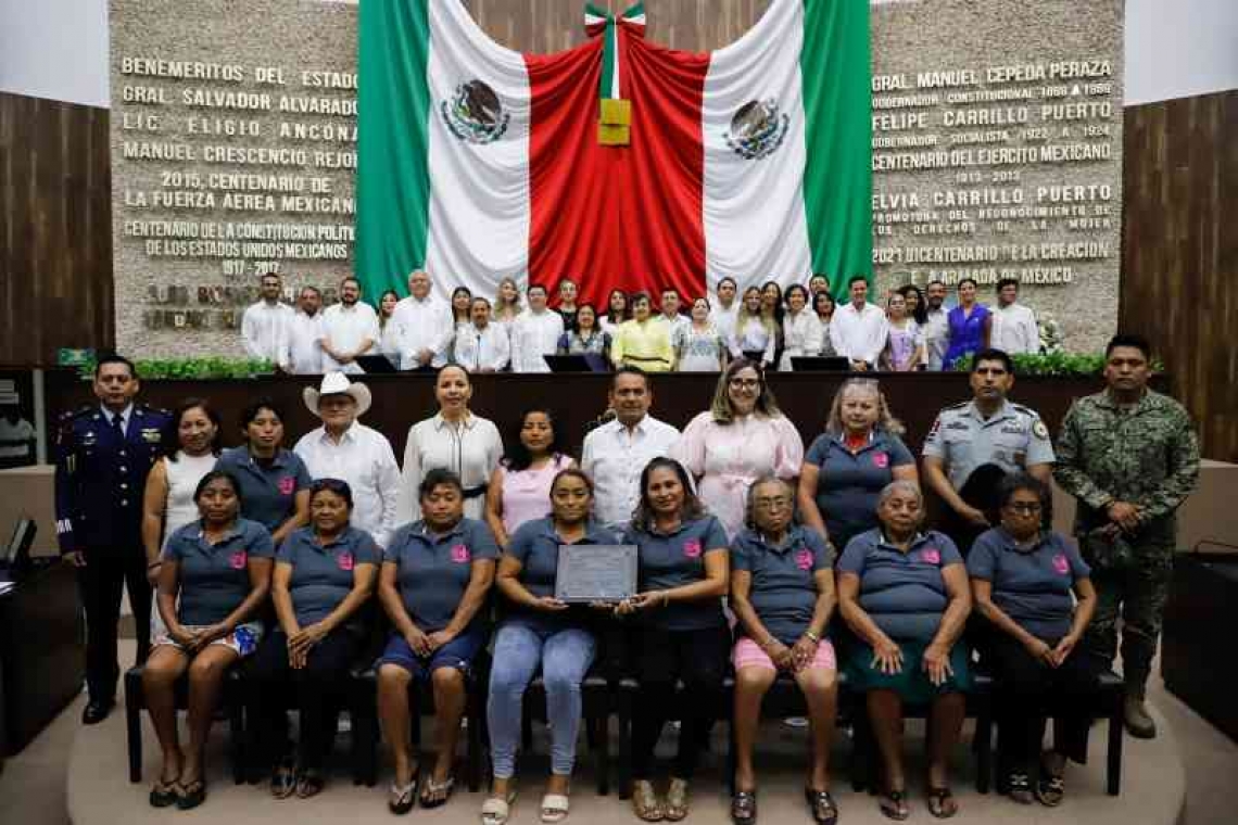 Congreso del Estado distingue al colectivo de mujeres “Las Chelemeras” con el Reconocimiento “Elvia Carrillo Puerto” 2026