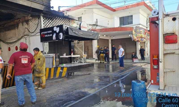 INCENDIO EN EL BAZAR GARCIA REJON DEL CENTRO HISTORICO DE MERIDA